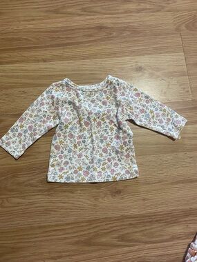 Carter's Cream Floral Long-Sleeve Tee with Pink & Yellow Flowers